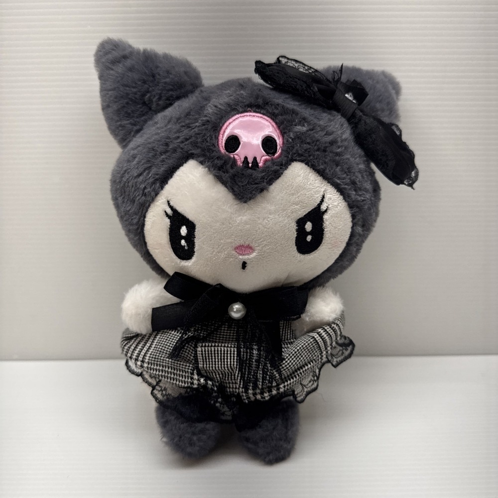 Rare Sanrio Secret Melokuro Kuromi My Melody Mascot Plush Holder Set Japan 8"